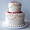 Vegane Hochzeitstorte mit Himbeeren