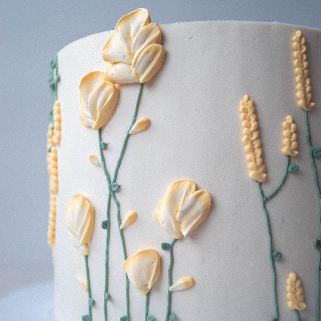 Wildflower vegane Torte gelb